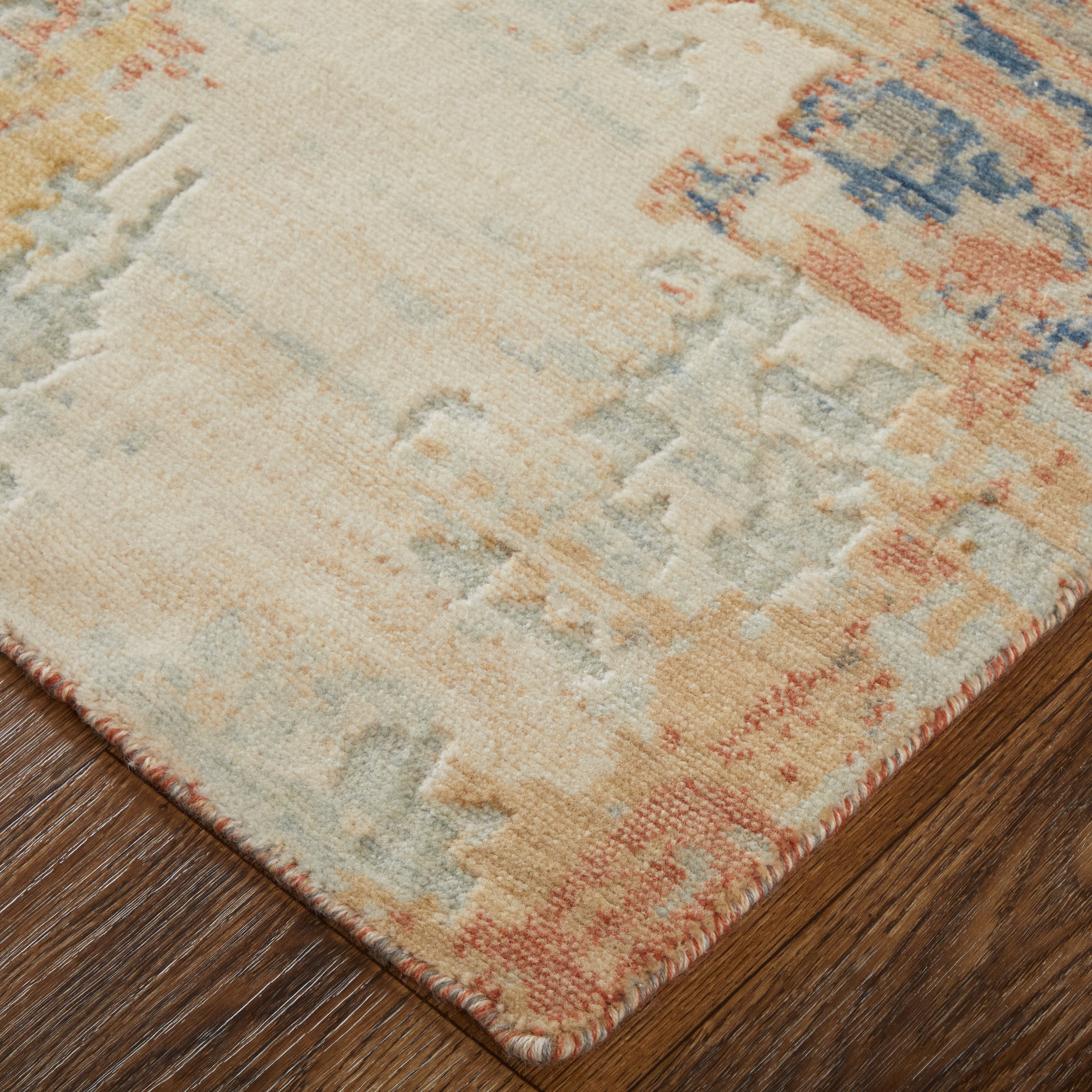 Jaxson Modern Abstract - Gray/Orange/Ivory Area Rug