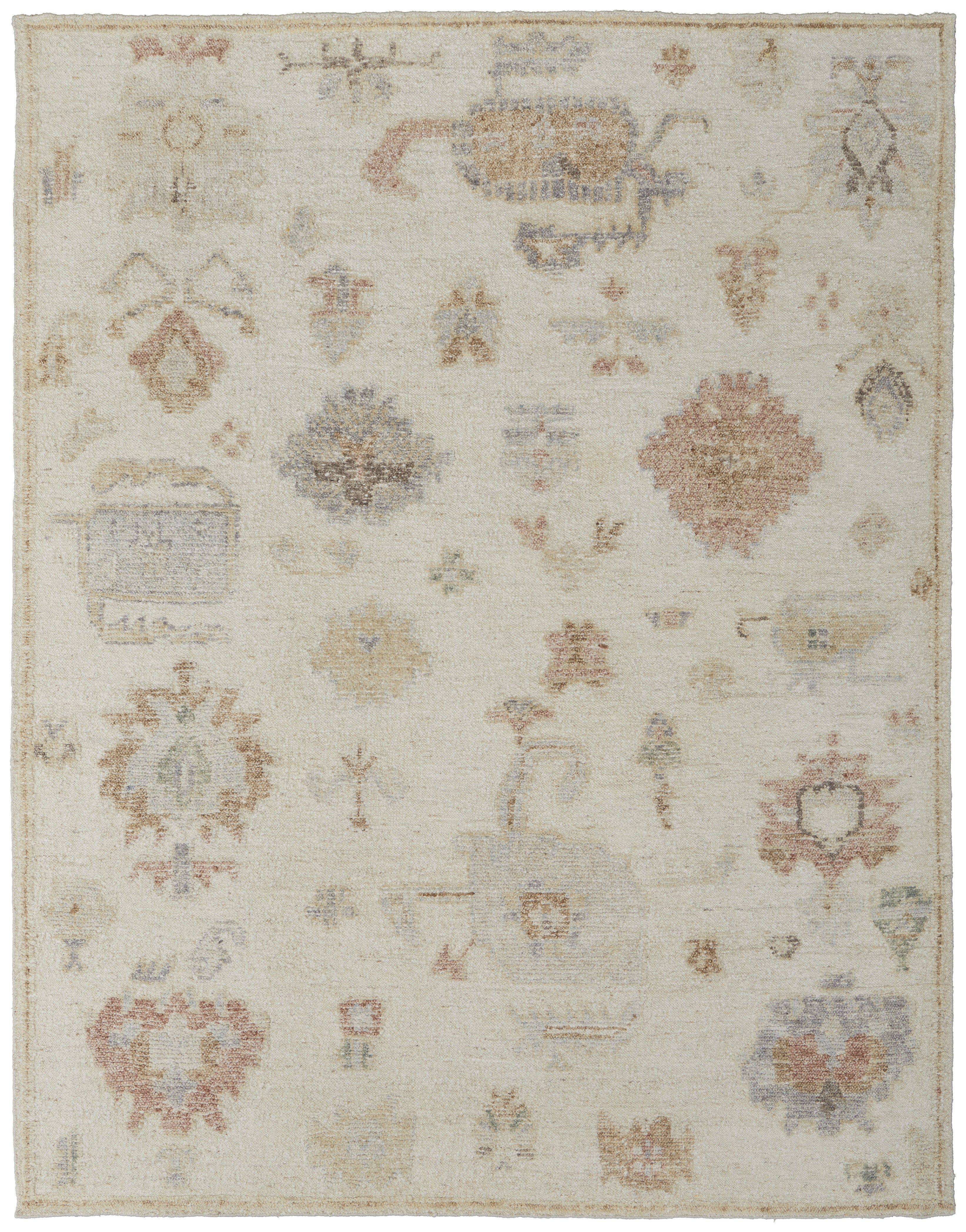 Grafton Transitional Floral & Botanical - Ivory/Orange/Gray Area Rug