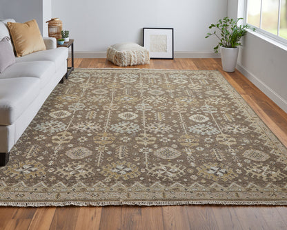Corbitt Traditional Oriental - Brown/Ivory Area Rug