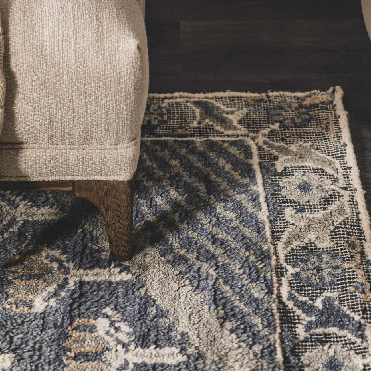 Bransgore Blue Luxury Wool Rug