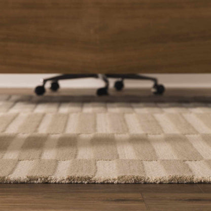 Idaho Broken-Striped Beige Area Rug | Our PNW Home X Livabliss