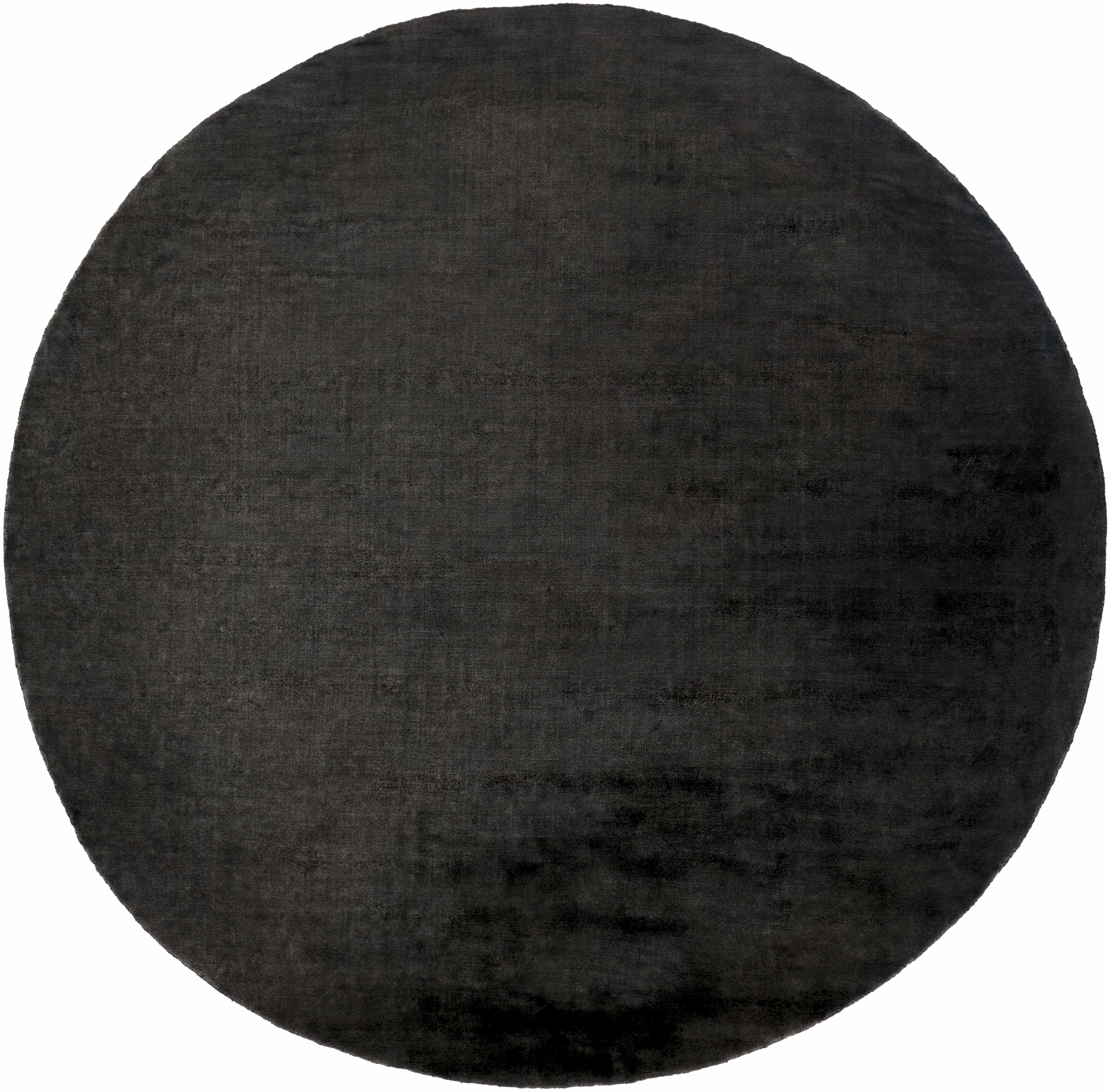 Timeless Solid Black Hand-Loomed Wool Area Rug