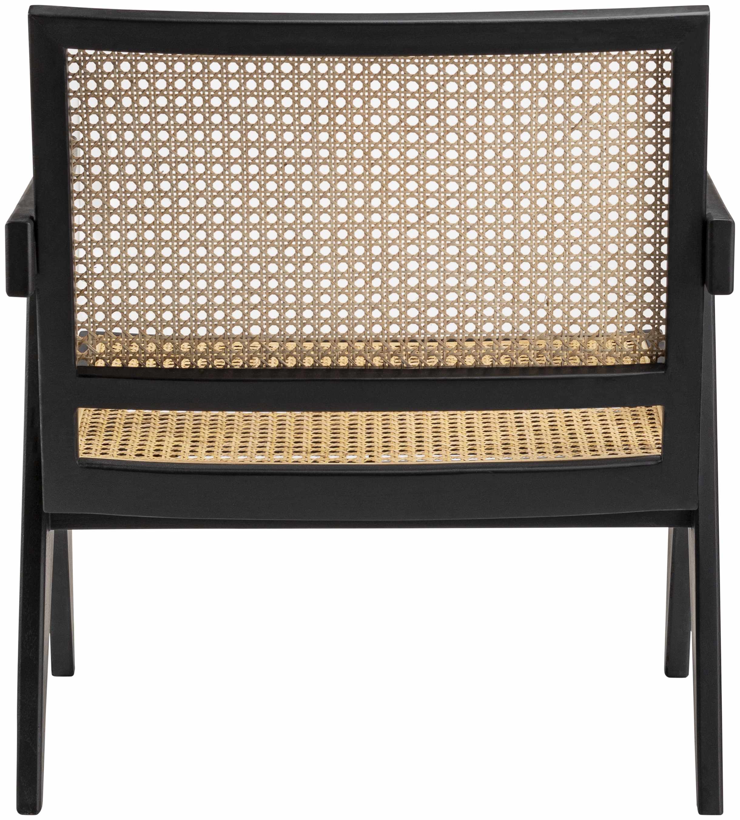 Kai Rattan & Wood Black Accent Chair