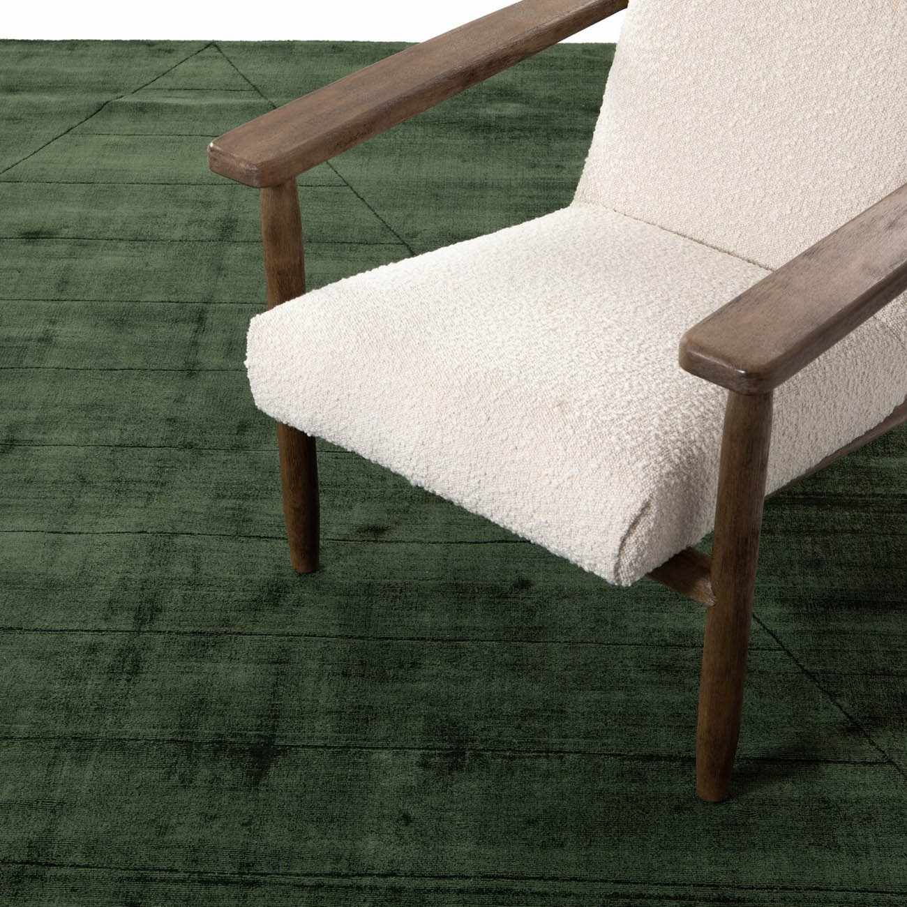 Sadzi Hand Carved Rug - Juniper Green