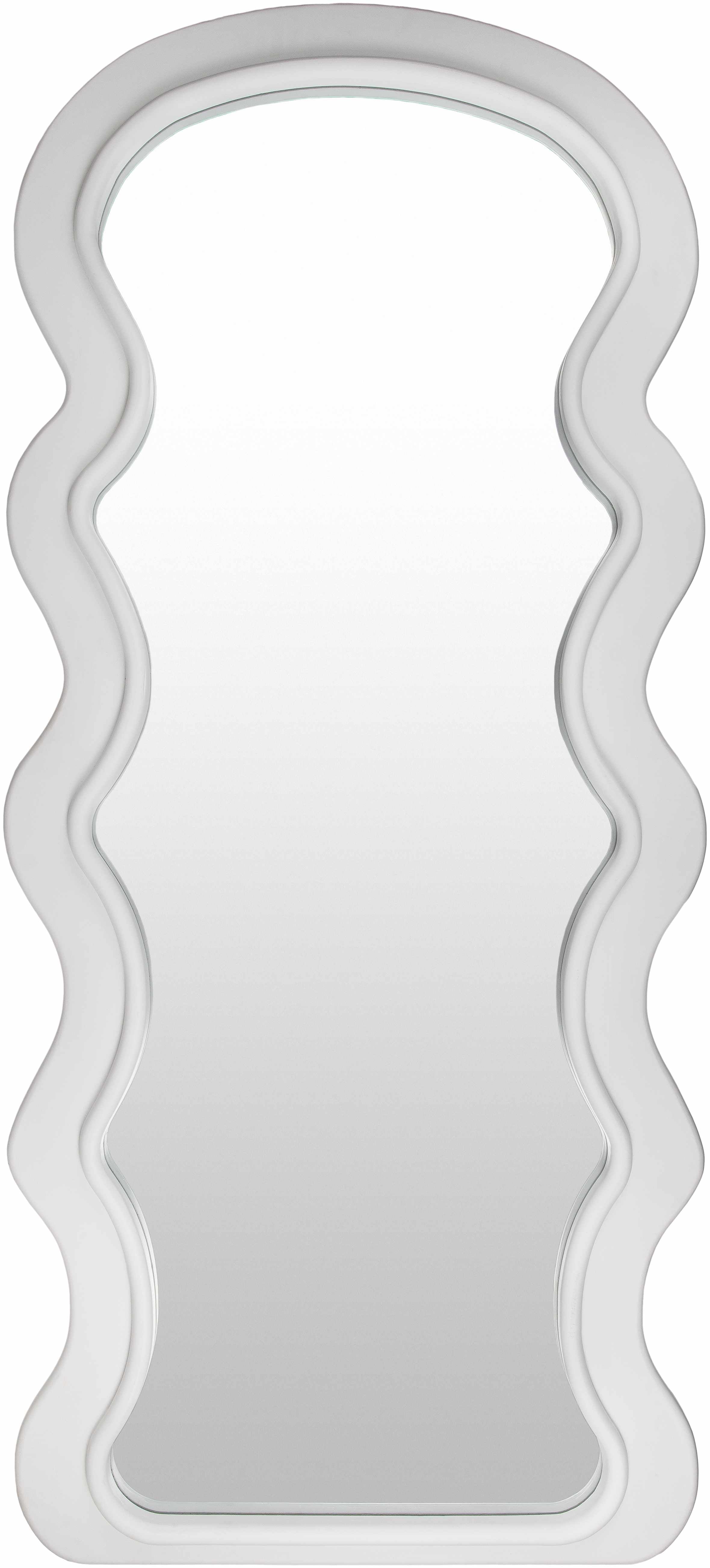 Decorative White Wavy Mirror