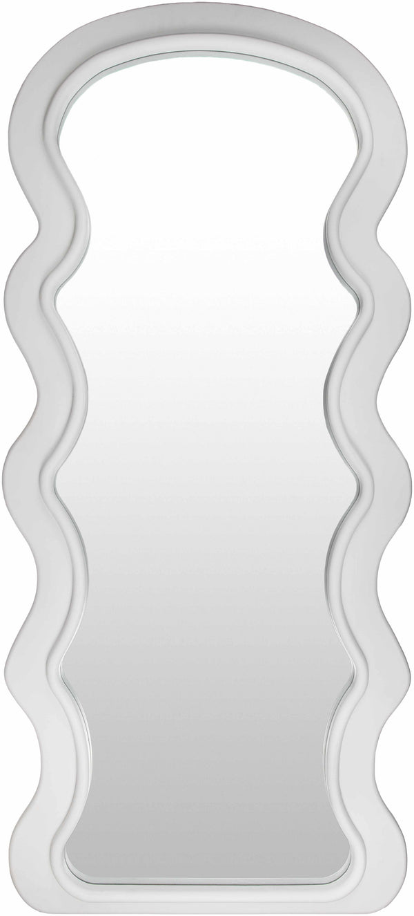 Decorative White Wavy Mirror
