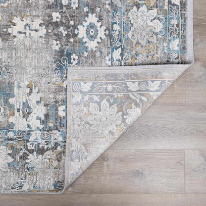 Meggett Luxury Fringed Faux Silk Rug
