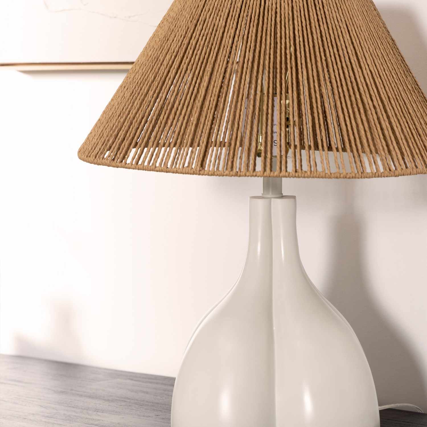 Aesthetic White Table Lamp