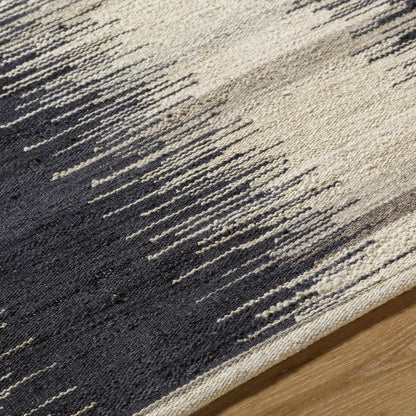 Iconic Hypnotic Hand Woven Wool & Cotton Area Rug