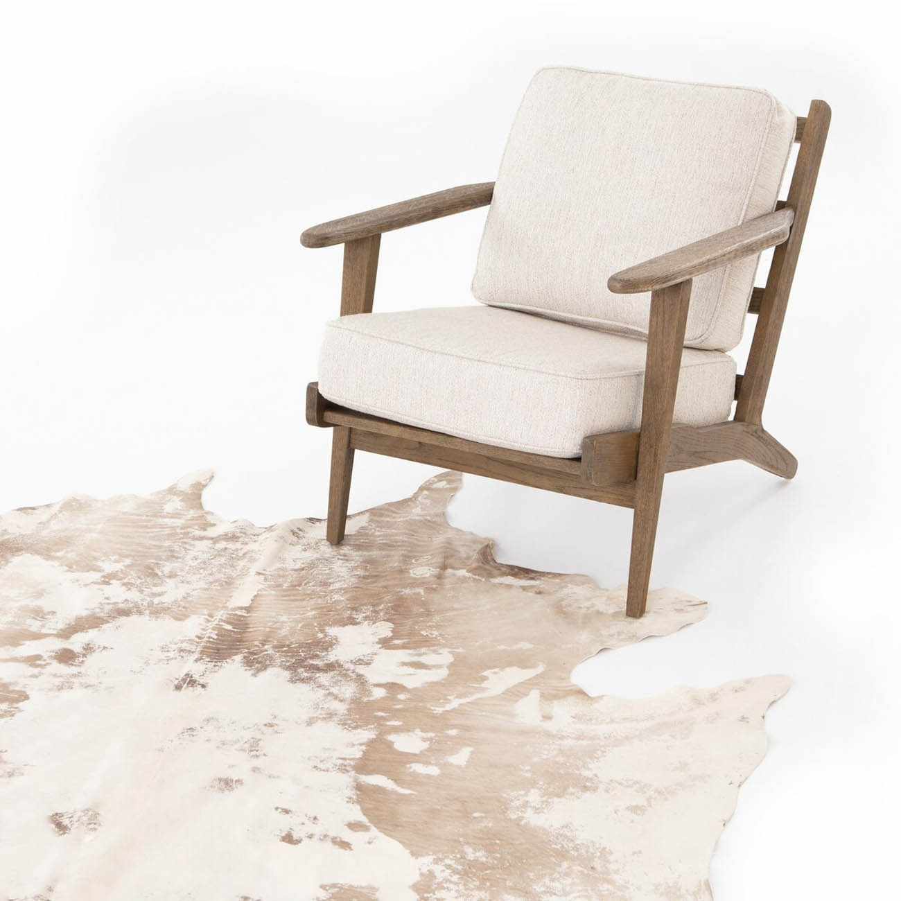 Four Hands Harland Modern Cowhide Rug - Warm Brown