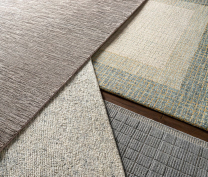 Hand Loomed Serene Denim Wool & Viscose Area Rug