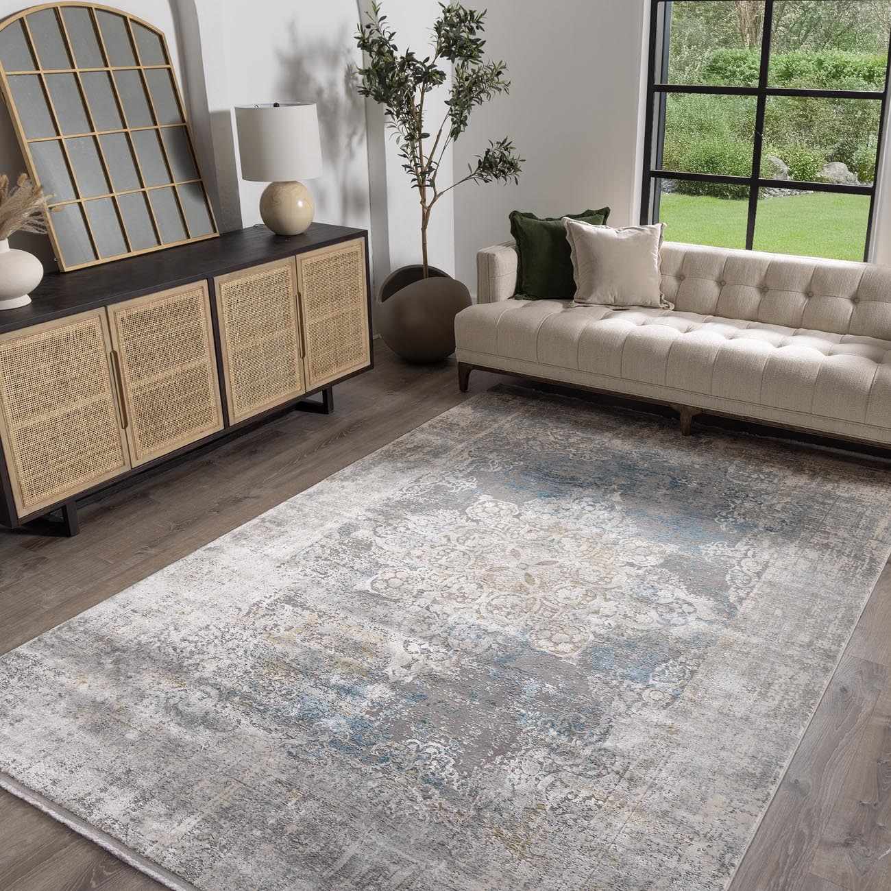 The Calion Faux Silk Rug