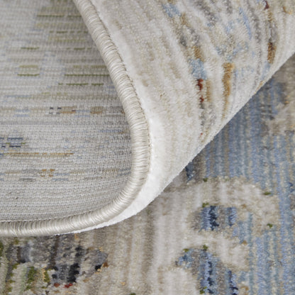 Melrose Traditional Floral & Botanical - Tan/Blue/Red Area Rug