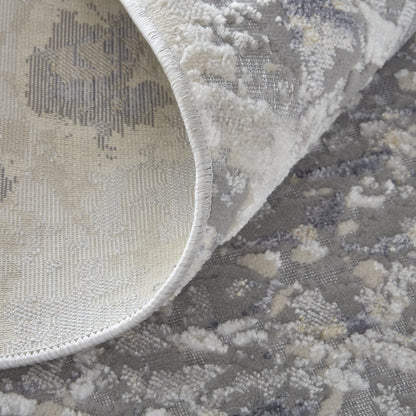 Laina Transitional Trellis & Lattice - Silver/Gray/Blue Area Rug