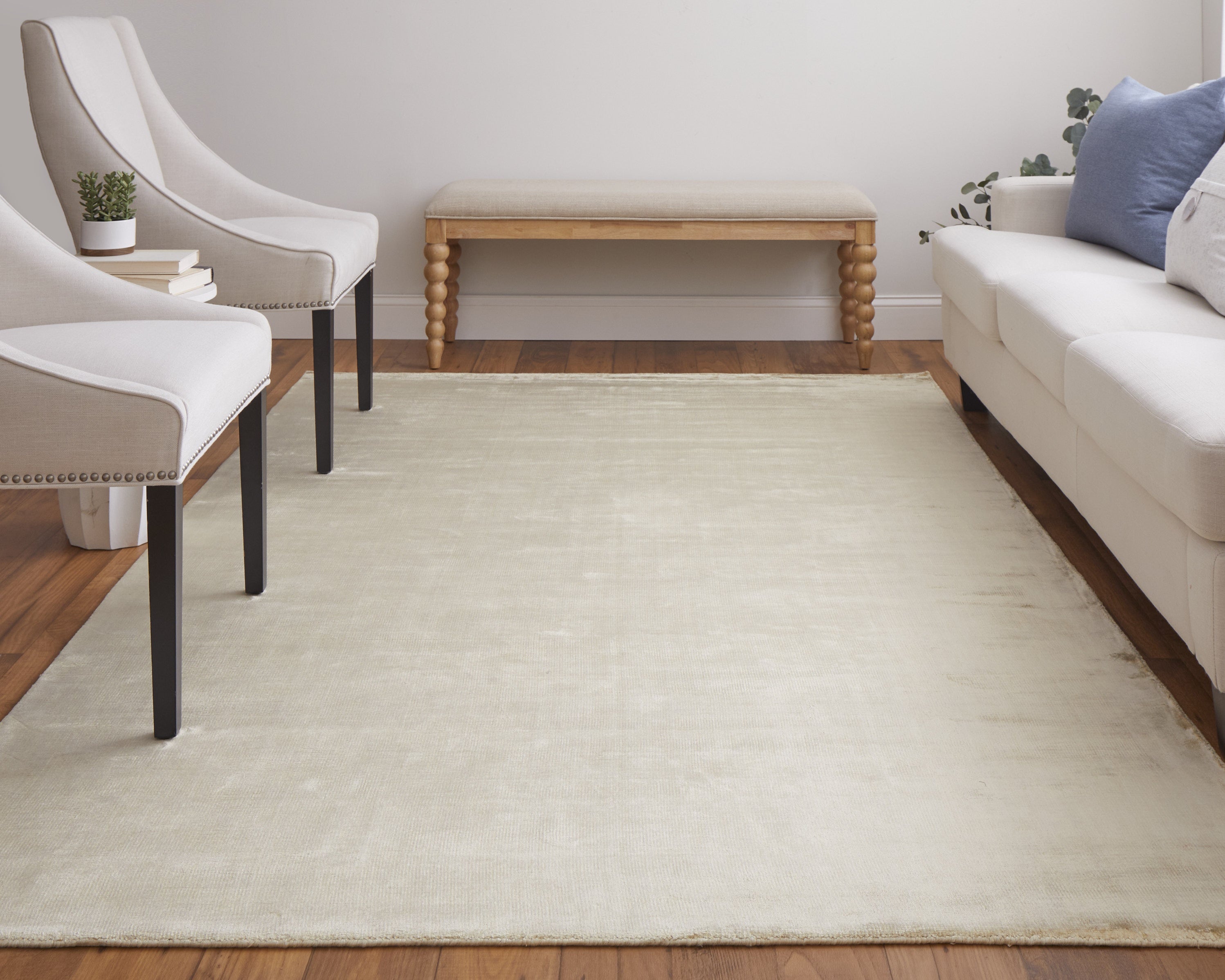Marlowe Modern Chevron - Tan/Blue