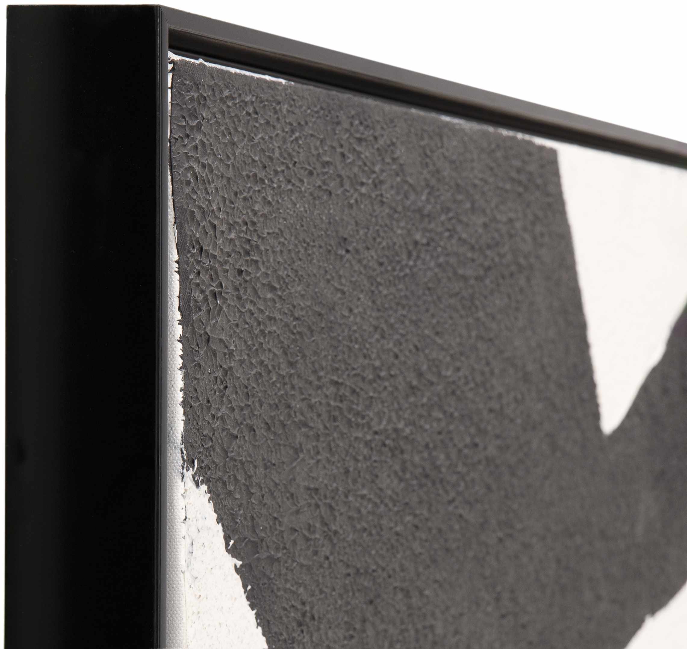 Modern Abstract Expressive Black Matte Wall Art Piece