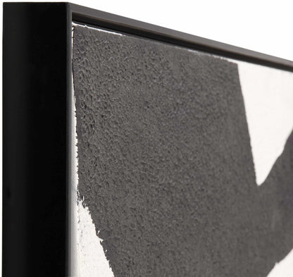Modern Abstract Expressive Black Matte Wall Art Piece