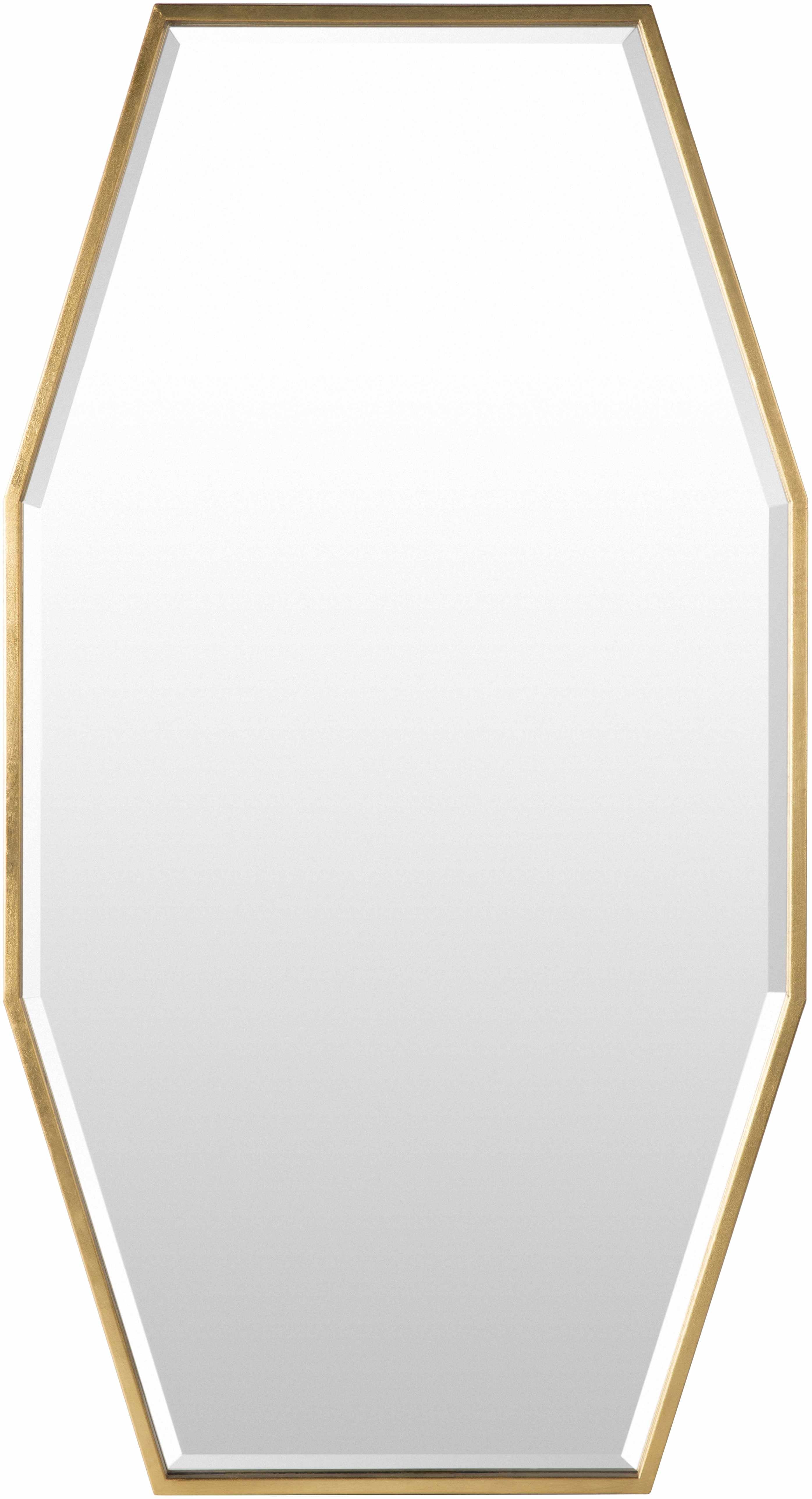 Luxurious Geometric Octagon Beveled Gold Mirror