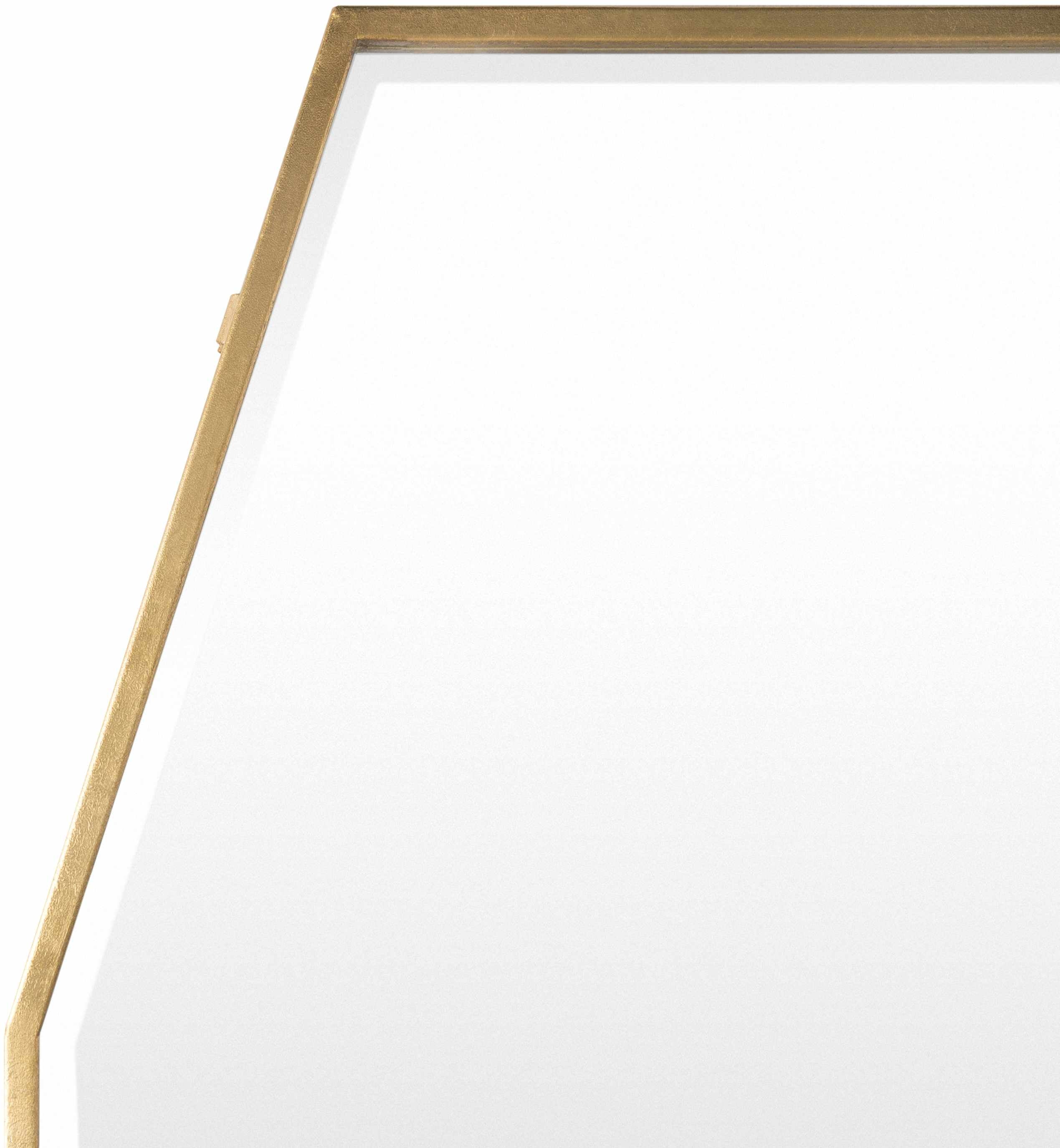 Luxurious Geometric Octagon Beveled Gold Mirror