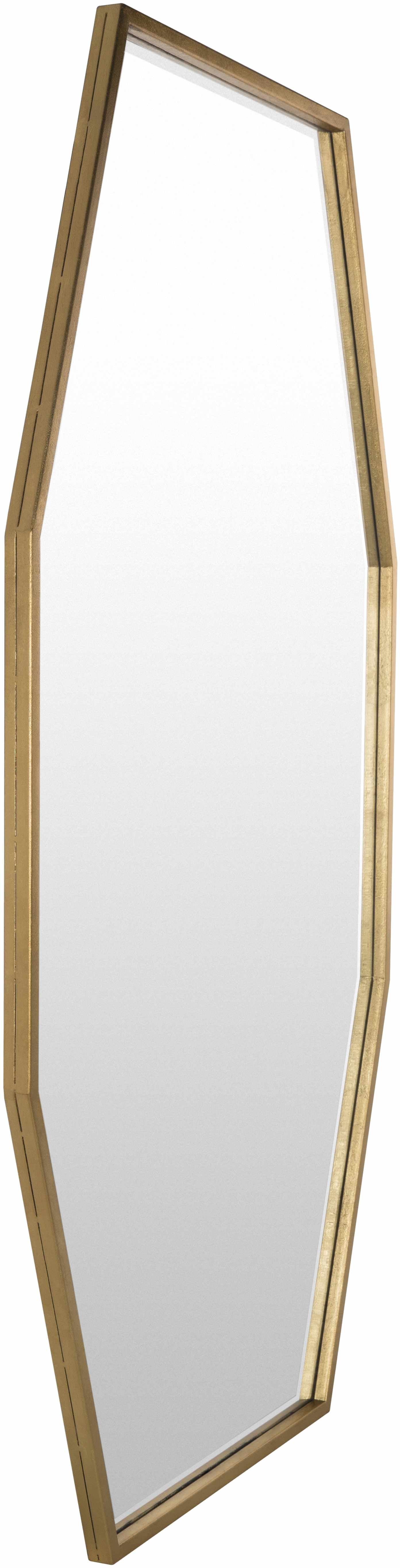 Luxurious Geometric Octagon Beveled Gold Mirror