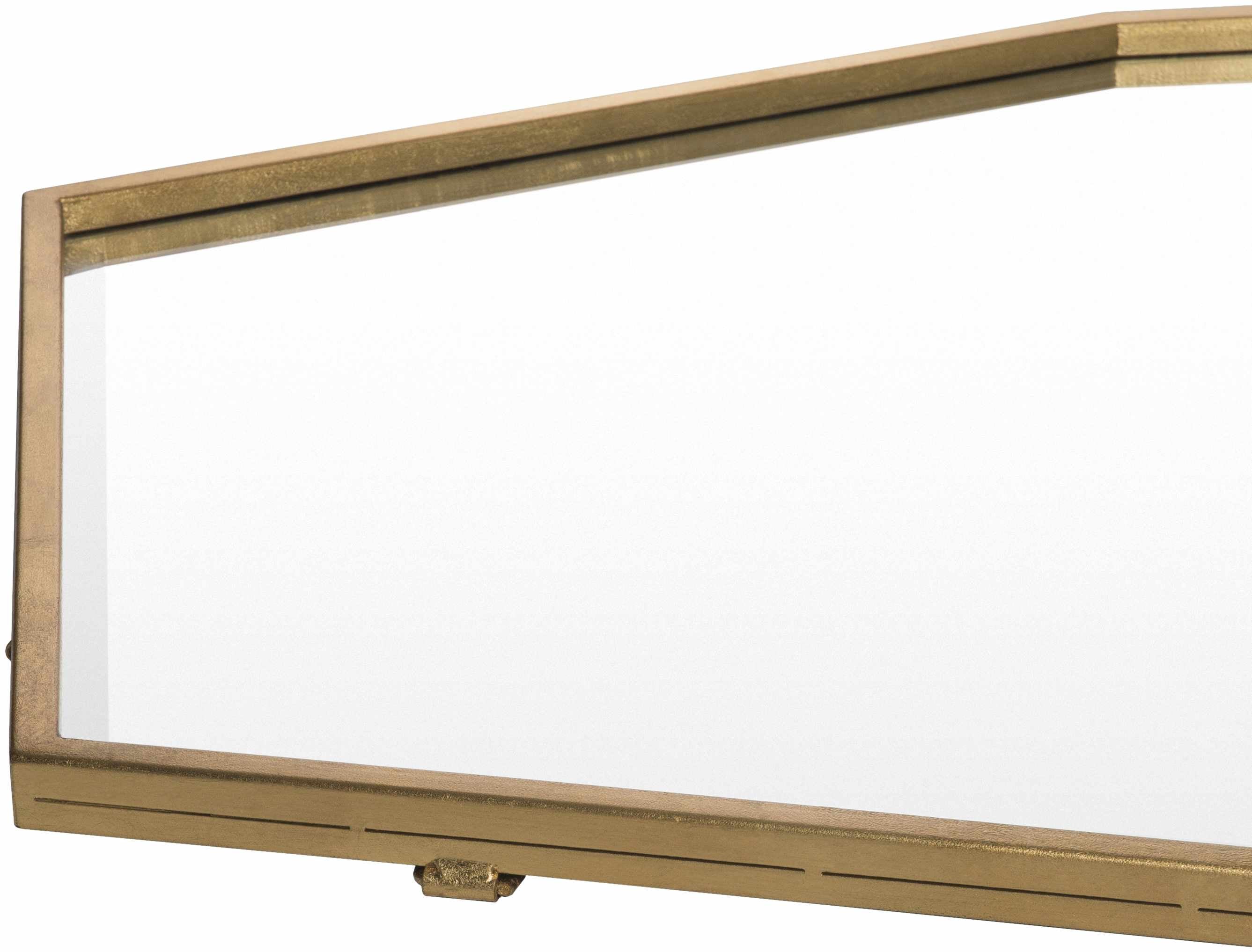 Luxurious Geometric Octagon Beveled Gold Mirror