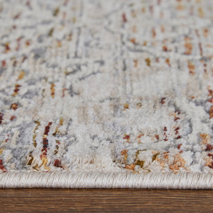 Caprio Transitional Damask - Gray/Ivory/Tan