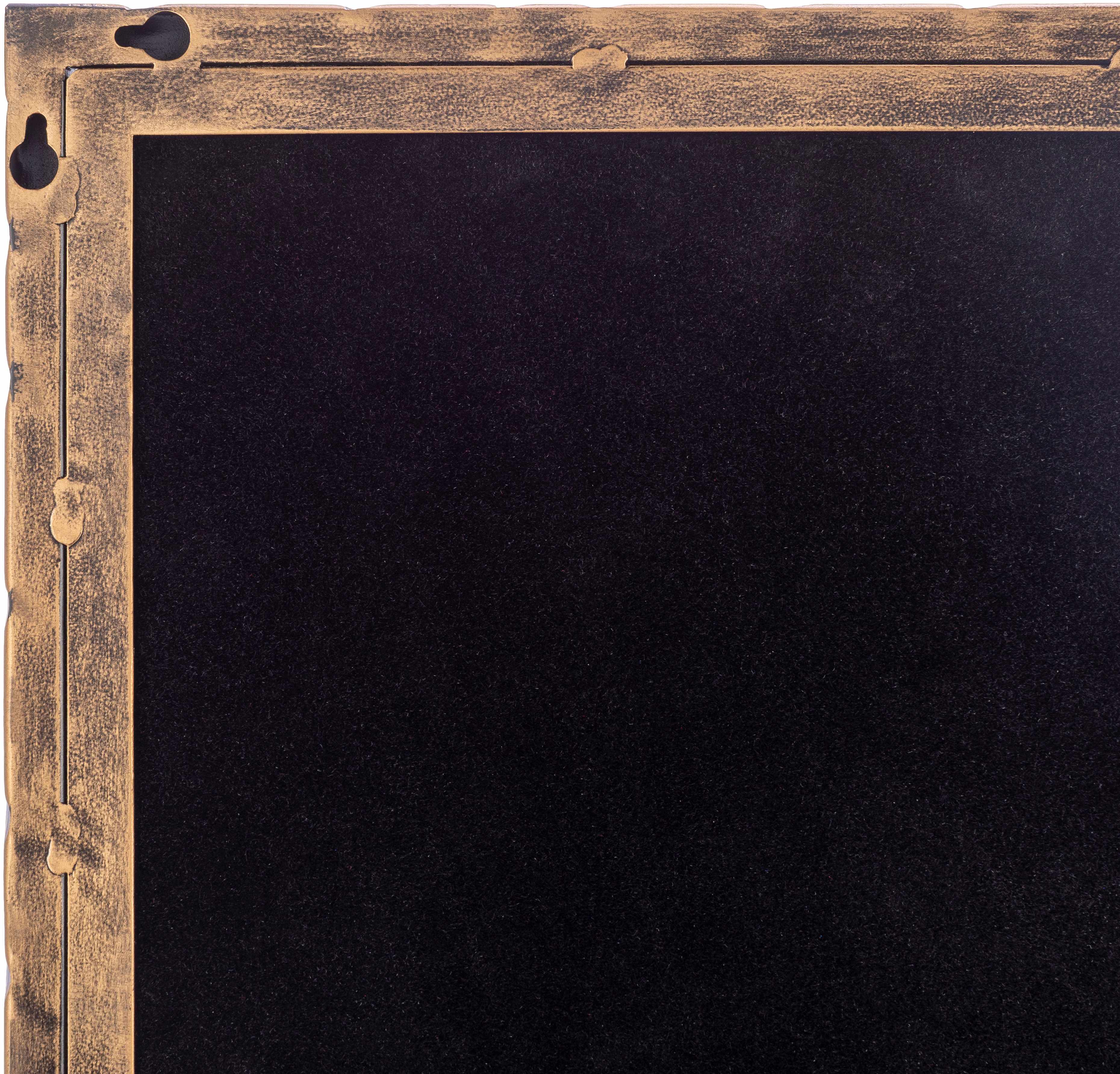 Vintage Sophisticated Hammered Metal Gold Mirror