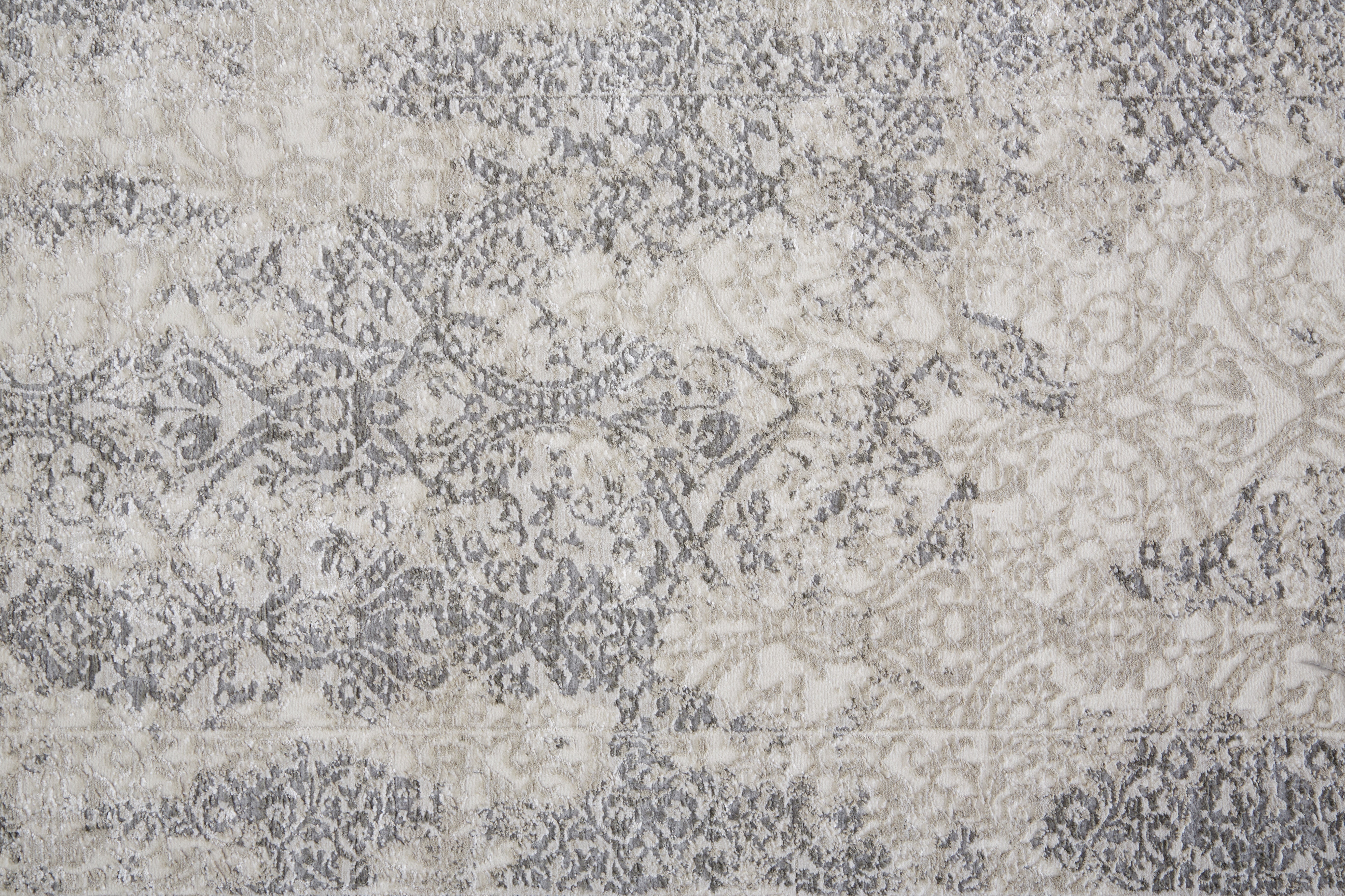 Prasad Modern Distressed - Ivory/Gray/Black Area Rug