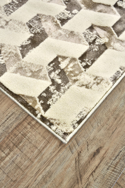 Azeri III Transitional Geometric - Ivory/Tan/Taupe