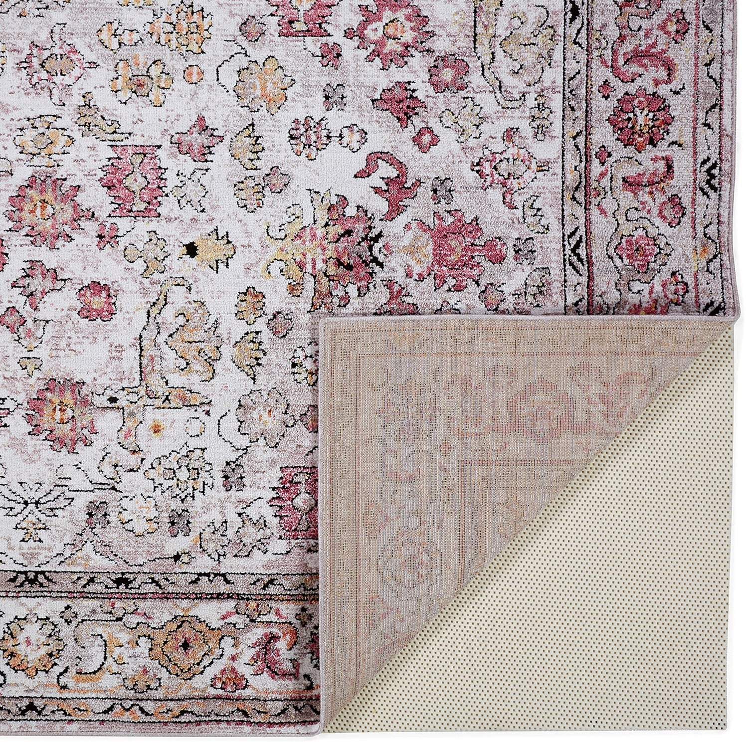 Armant Traditional Oriental - Ivory/Pink/Gray