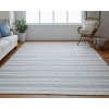 Duprine Transitional Stripes - Blue/Ivory/Tan Area Rug