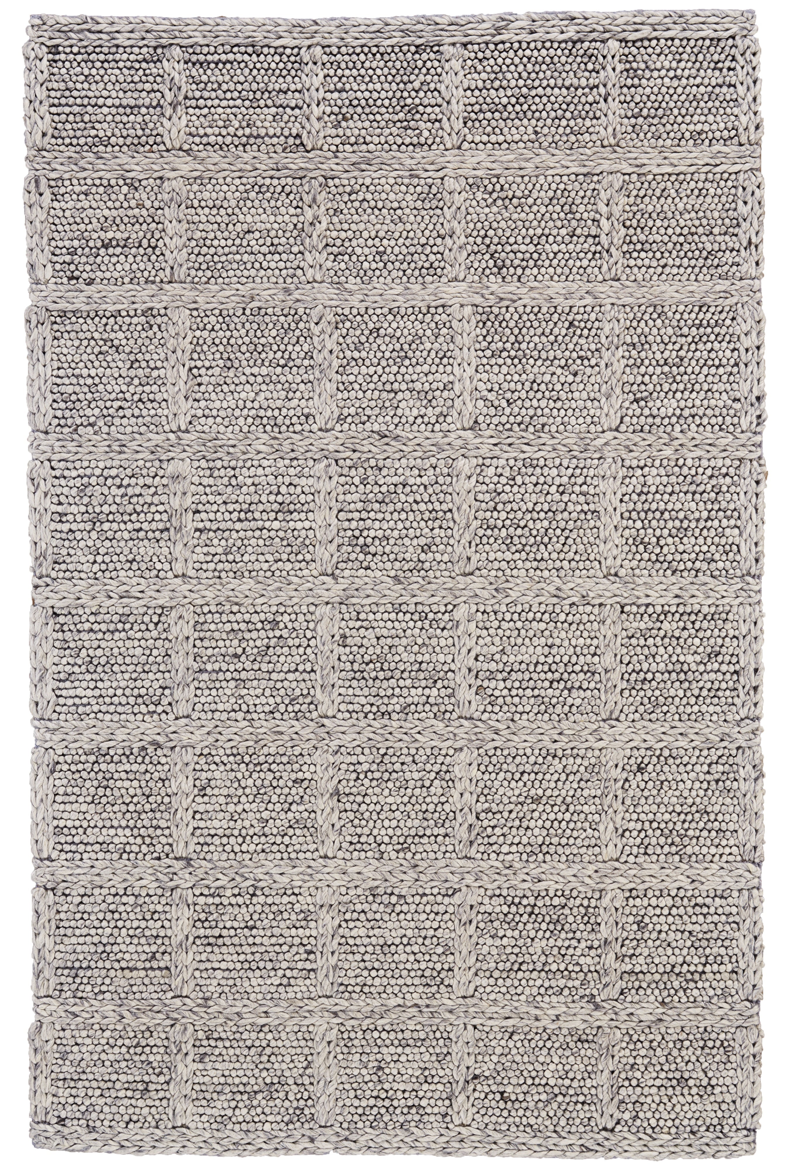 Berkeley Transitional Solid - Ivory/Gray Area Rug