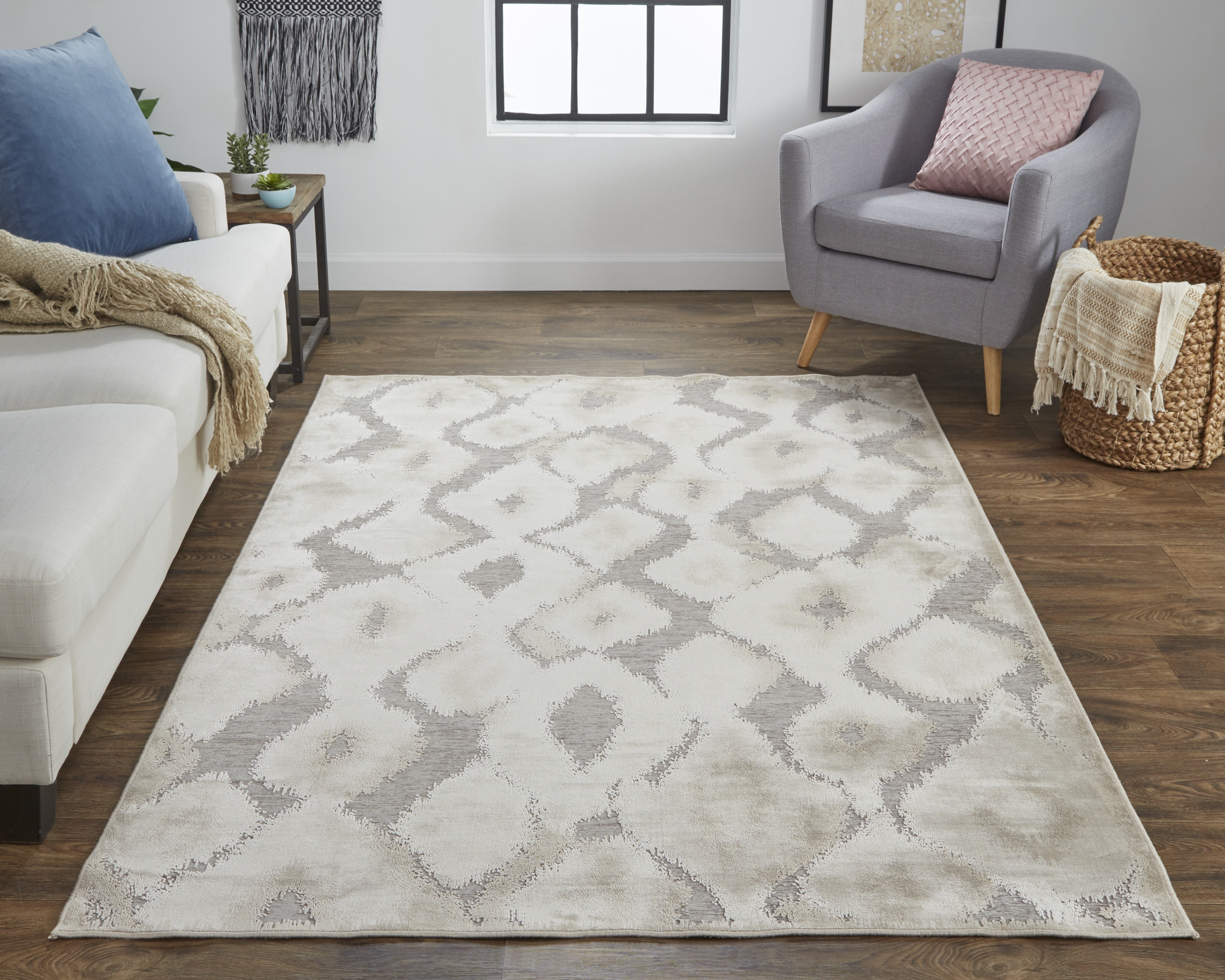 Saphir Zam Modern Abstract - Ivory/Gray/Taupe
