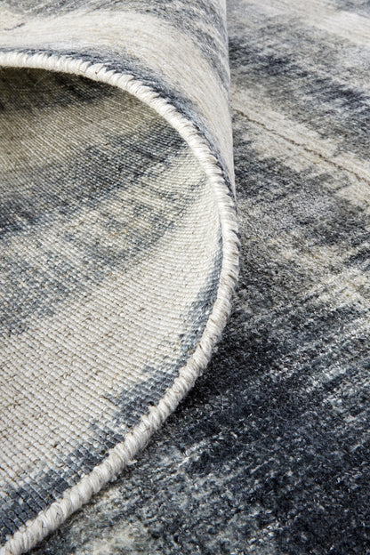 Mackay Transitional Stripes - Ivory/Blue Area Rug