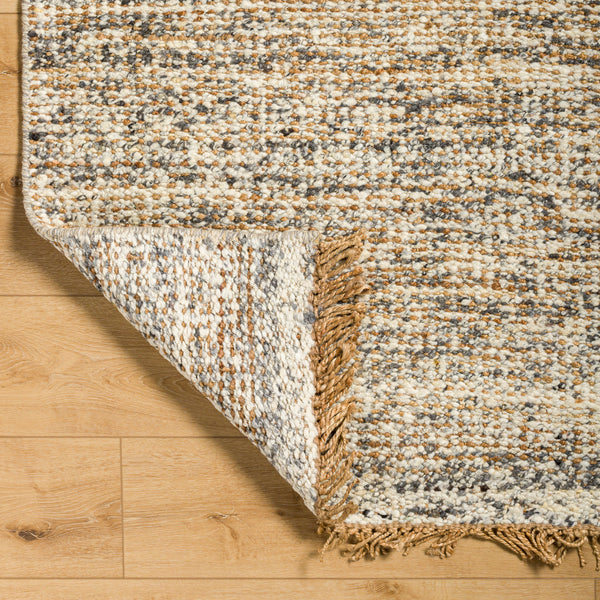 Unique Taupe Hand Woven Jute&Wool Area Rug