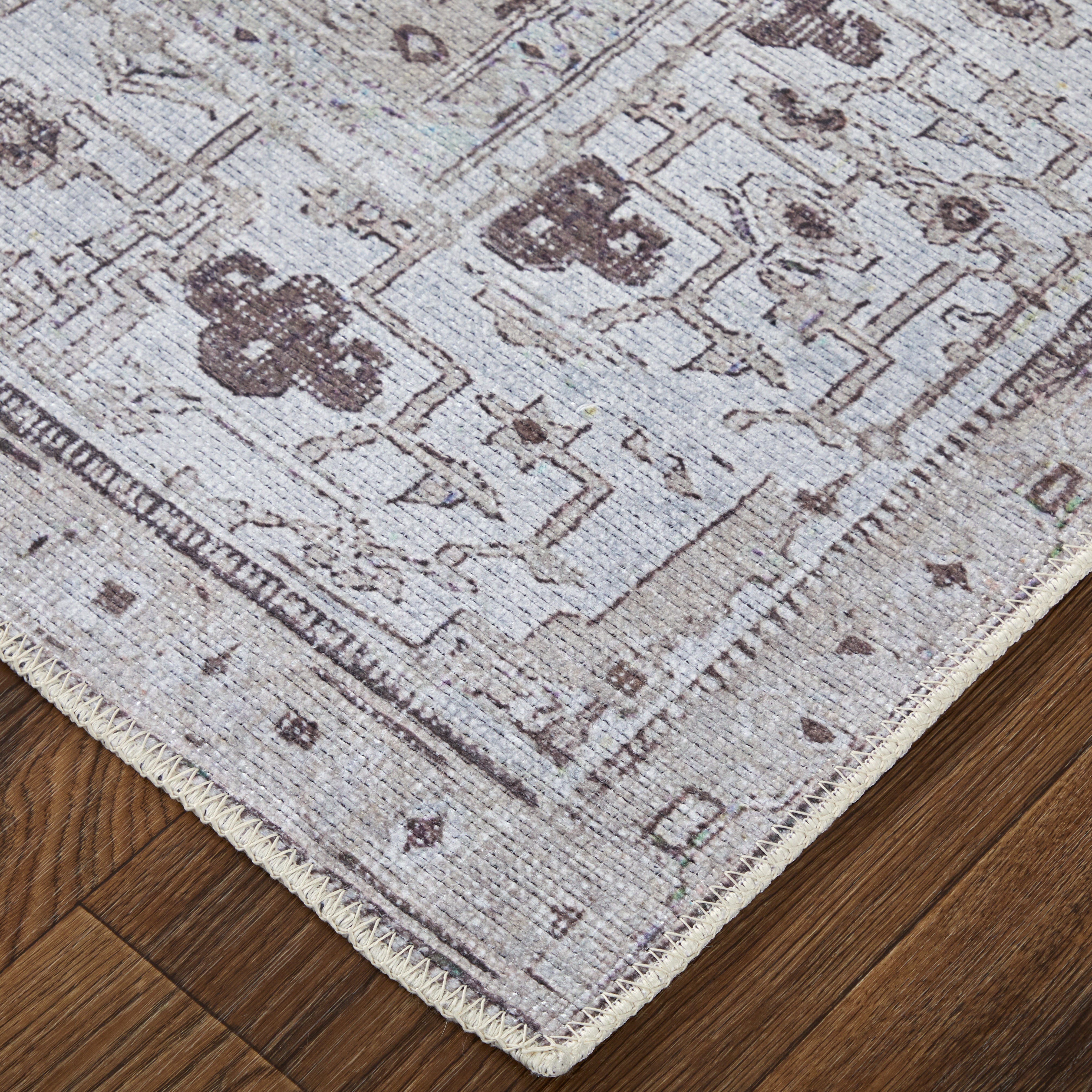 Percy Transitional Medallion - Tan/Ivory/Gray Area Rug
