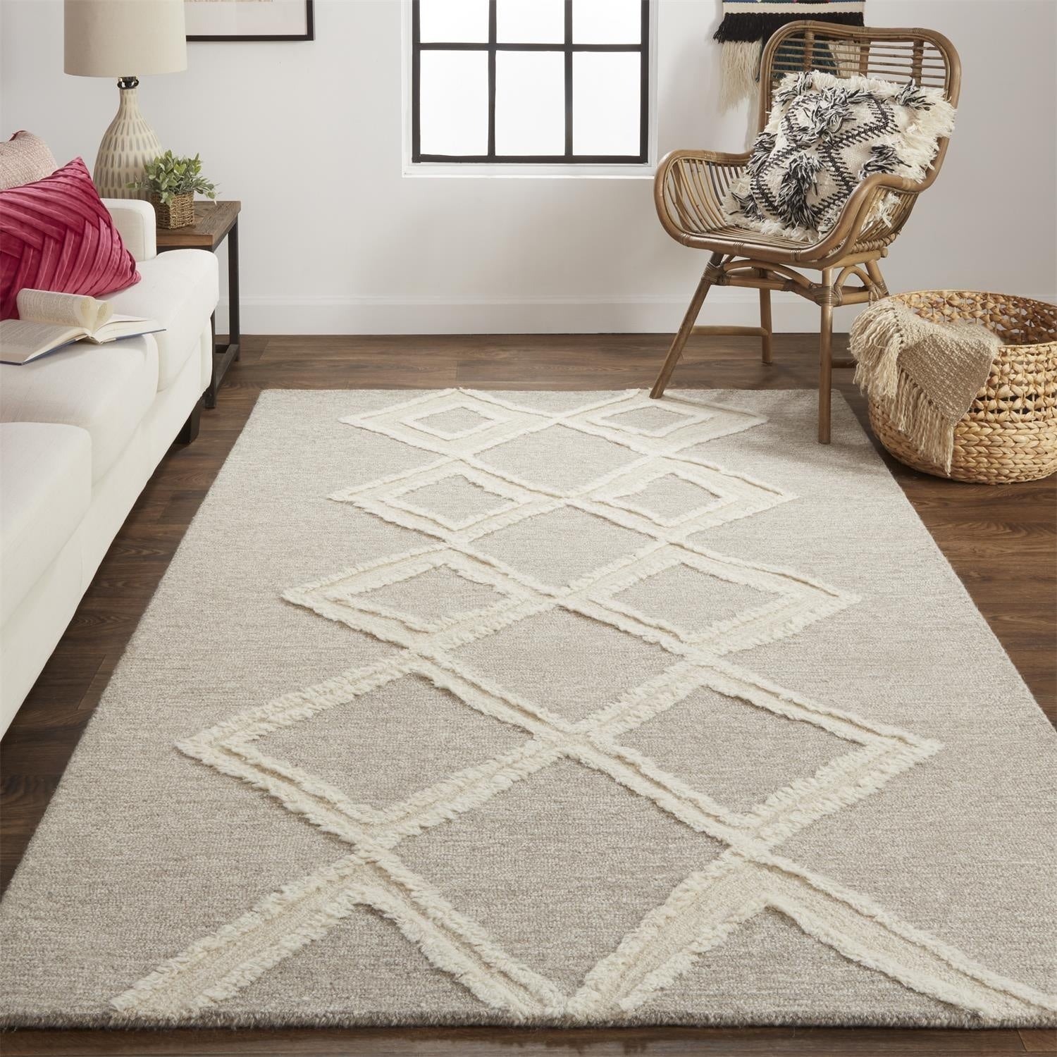 Anica Transitional Geometric - Gray/Ivory Area Rug