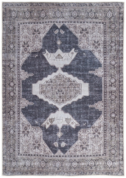 Percy Transitional Medallion - Gray/Ivory/Taupe Area Rug
