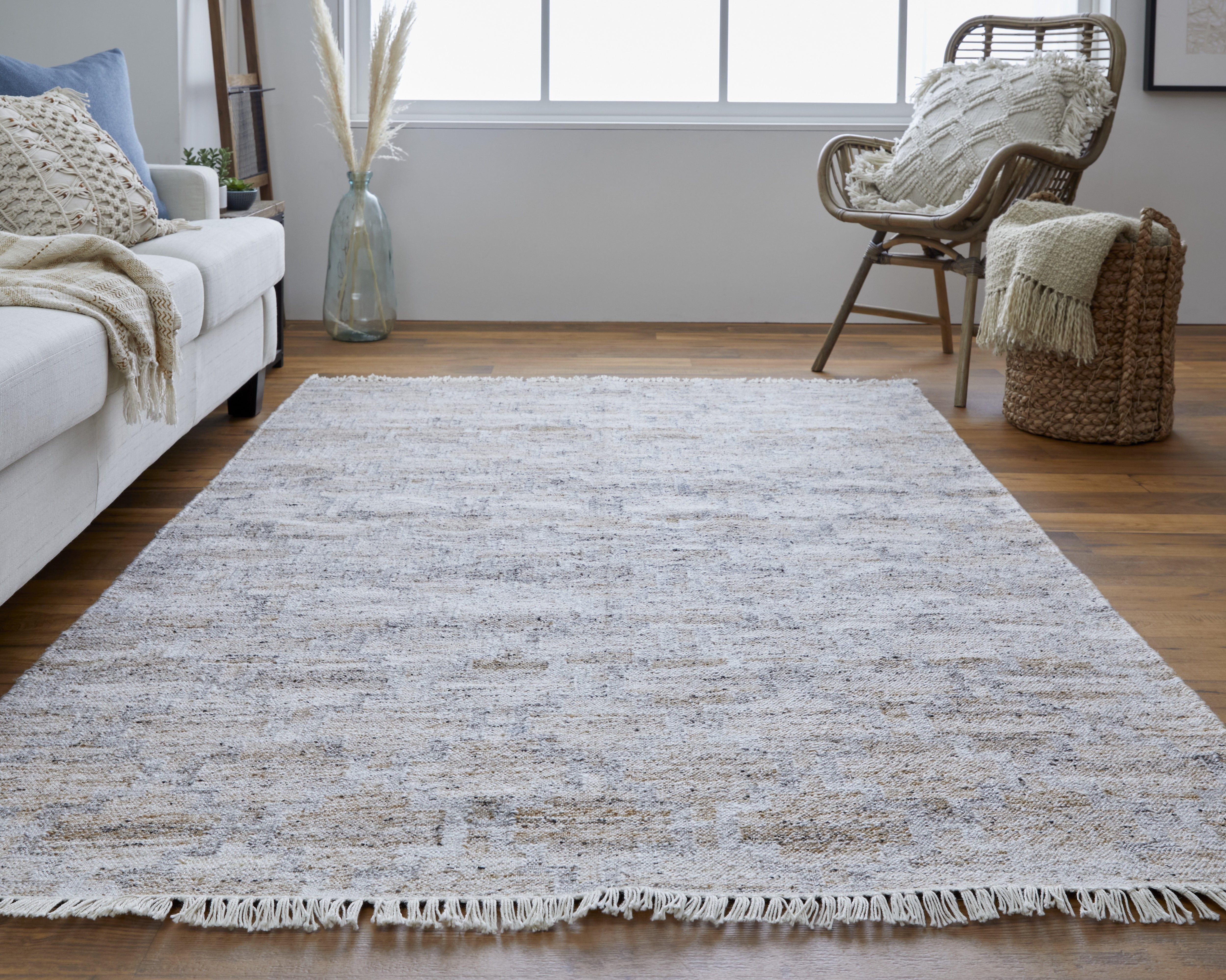 Beckett Transitional Trellis & Lattice - Tan/Gray/Ivory Area Rug