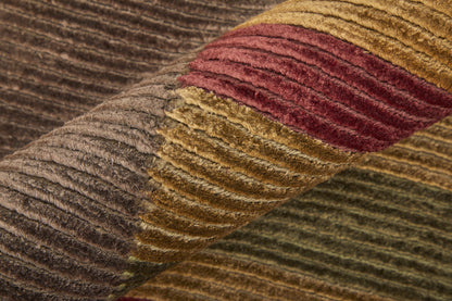 Keystone Modern Stripes - Brown/Green/Red
