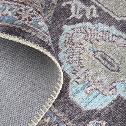 Percy Transitional Medallion - Gray/Taupe/Blue Area Rug