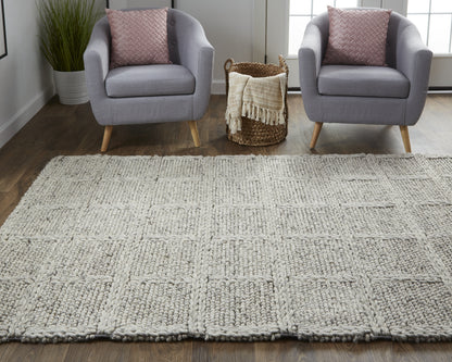 Berkeley Transitional Solid - Ivory/Gray Area Rug