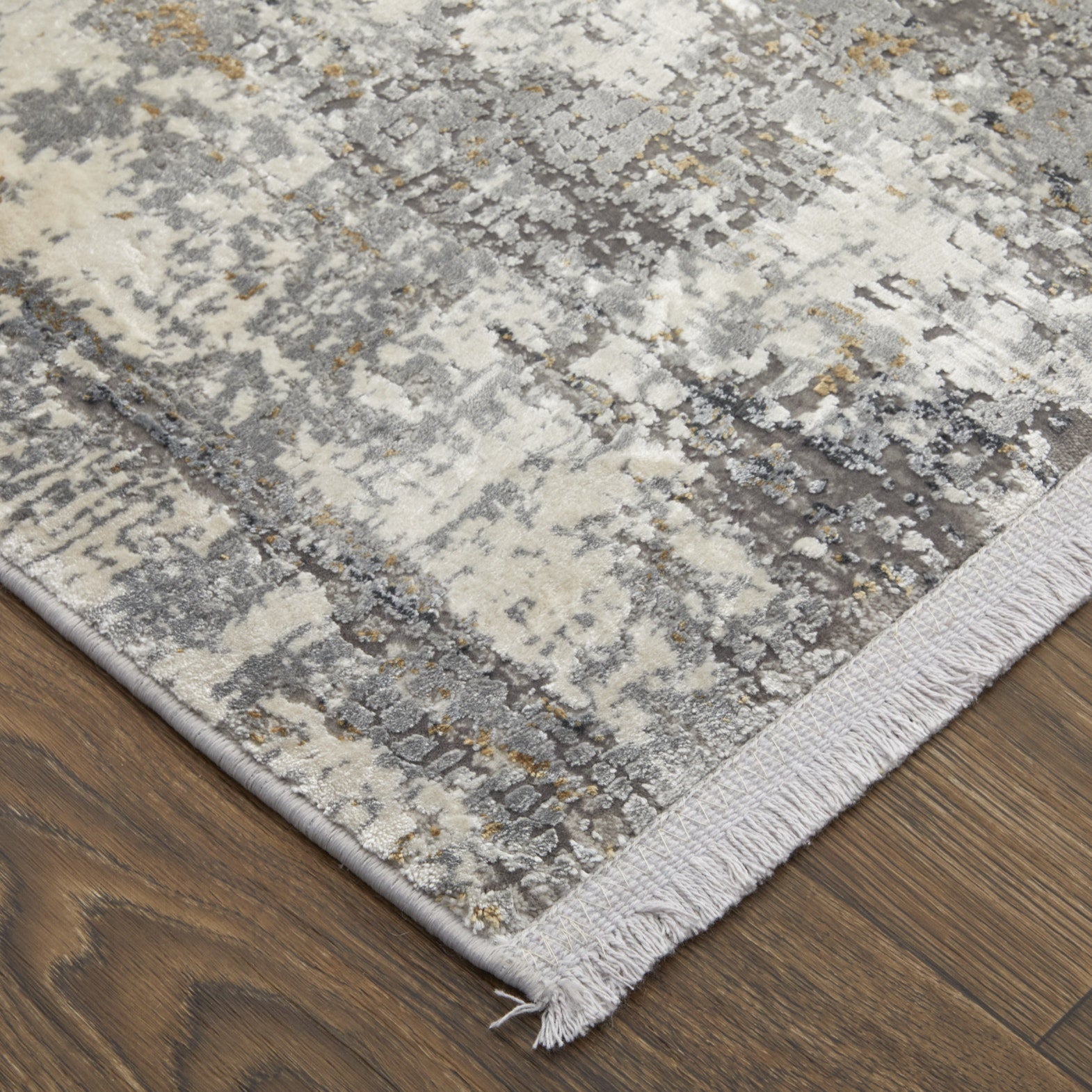 Cadiz Modern Abstract - Ivory/Gray/Gold Area Rug