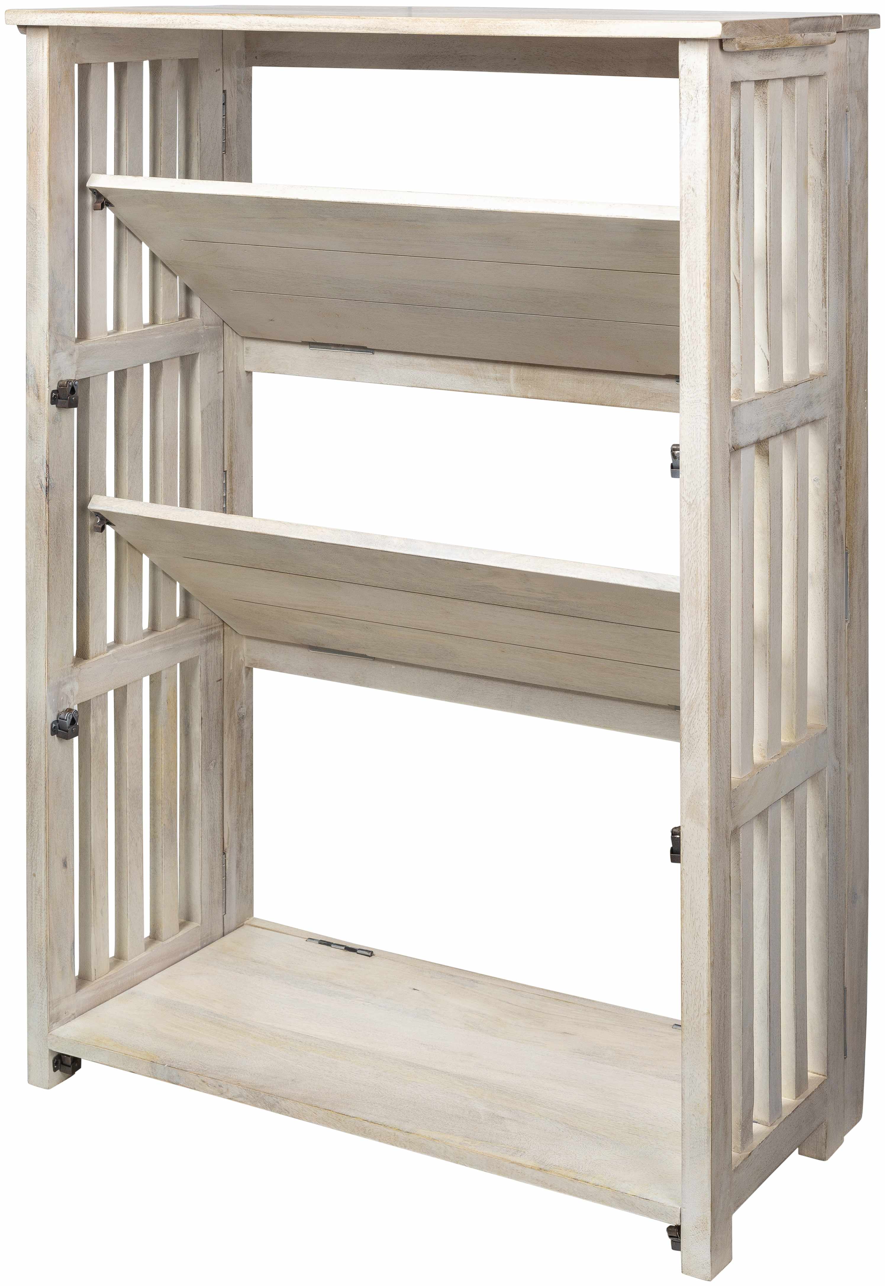 White Mango Wood Traditional Bookcase