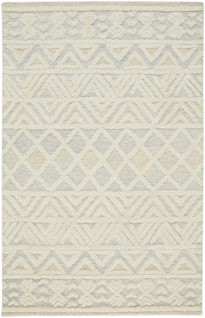 Anica Traditional Geometric - Ivory/Blue/Tan Area Rug
