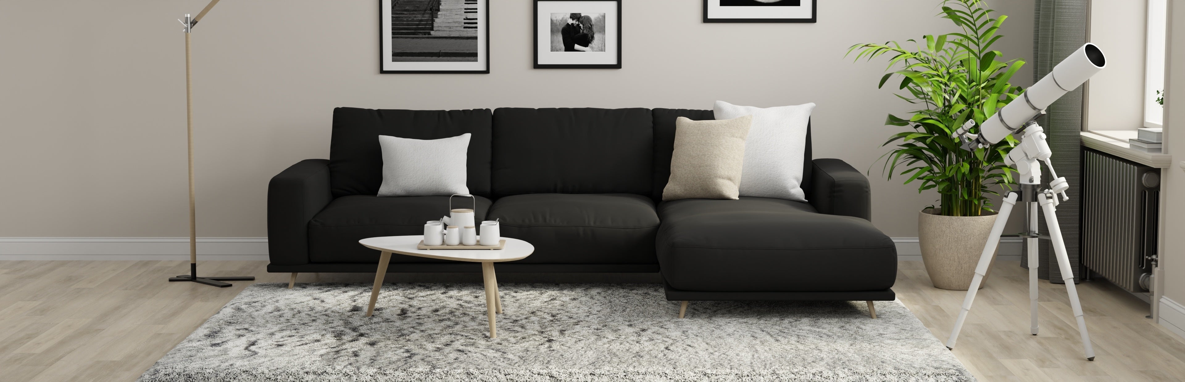 Harlington Modern Solid - White