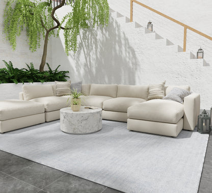 Highview Modern Stripes - Ivory/Blue Area Rug