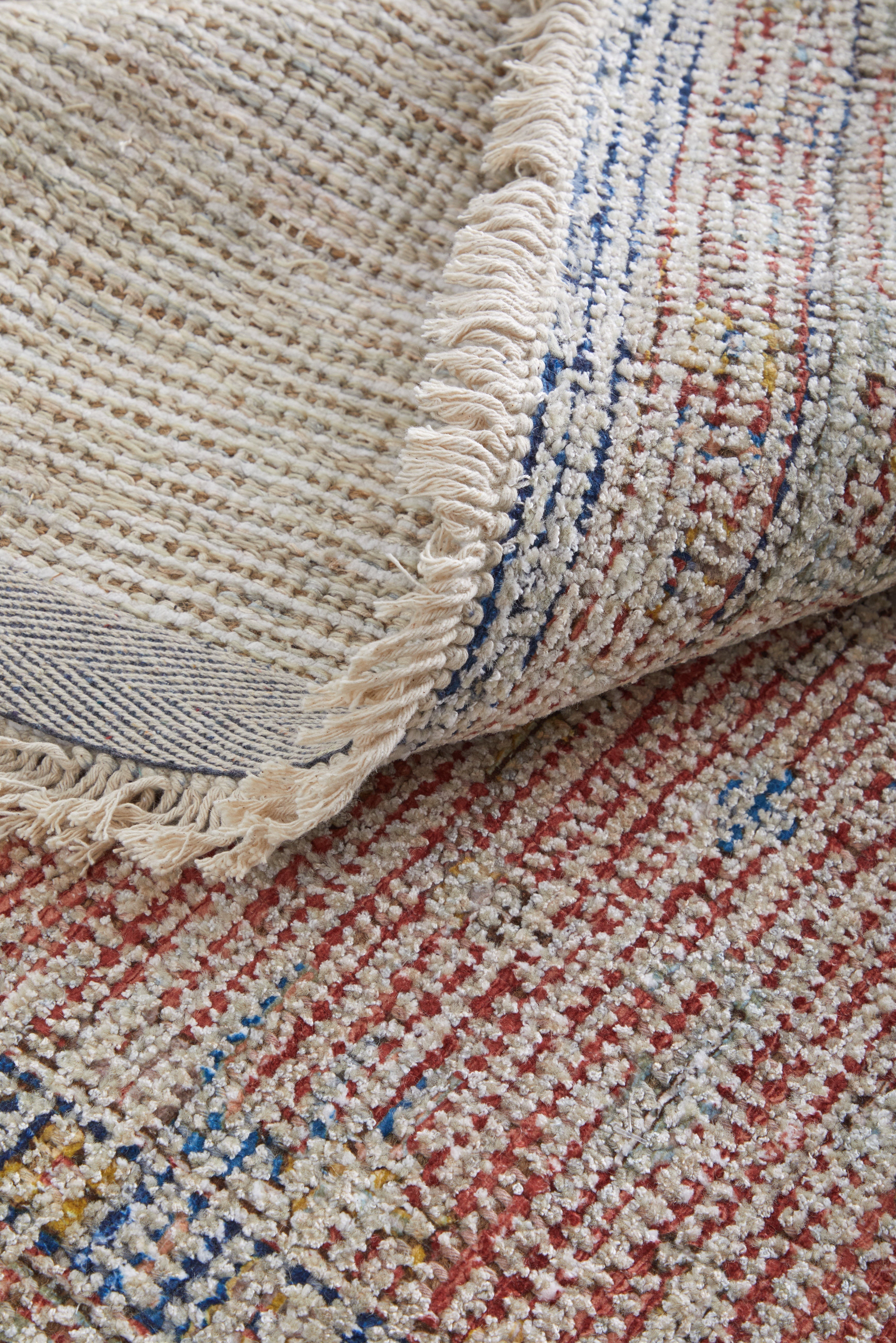 Caldwell Transitional Distressed - Ivory/Blue/Red Area Rug