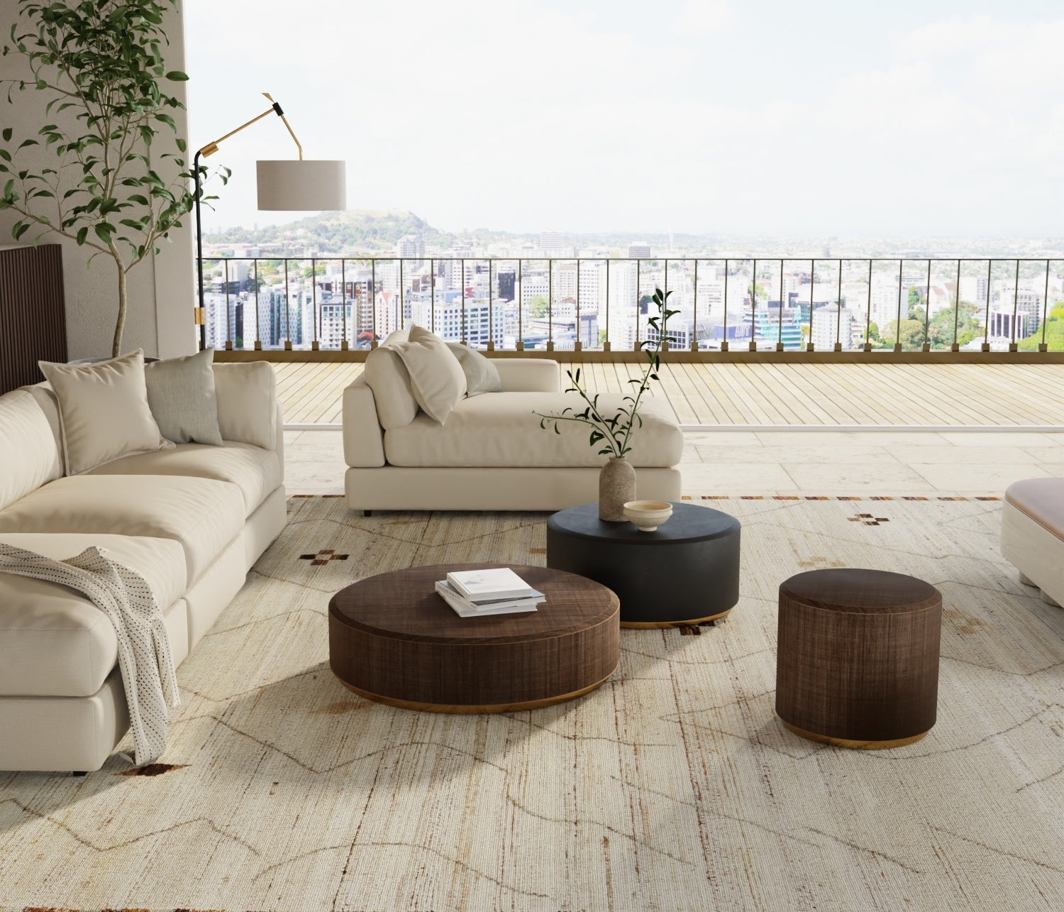 Kasbah Transitional Moroccan - Ivory/Tan/Orange Area Rug