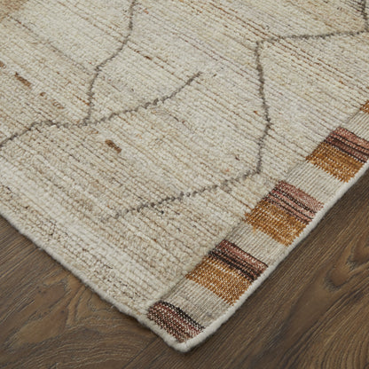 Kasbah Transitional Moroccan - Ivory/Tan/Orange Area Rug